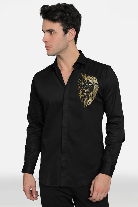 The Abstract Lion - Black