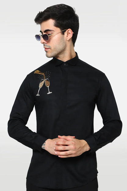 The Champagne Shirt - Black