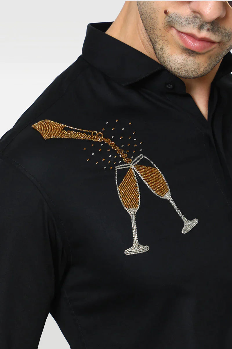 The Champagne Shirt - Black