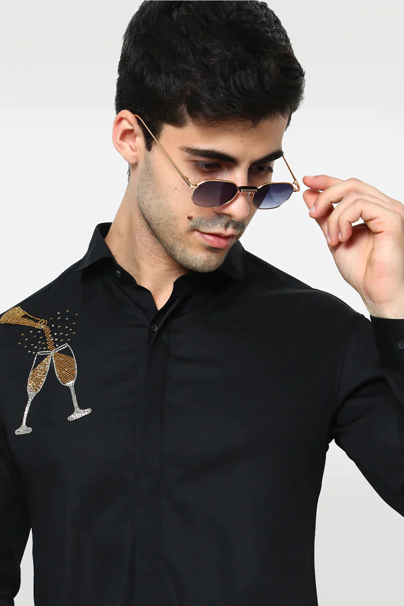 The Champagne Shirt - Black