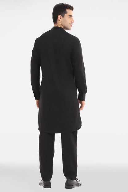 Bloom Pearl Kurta - Black