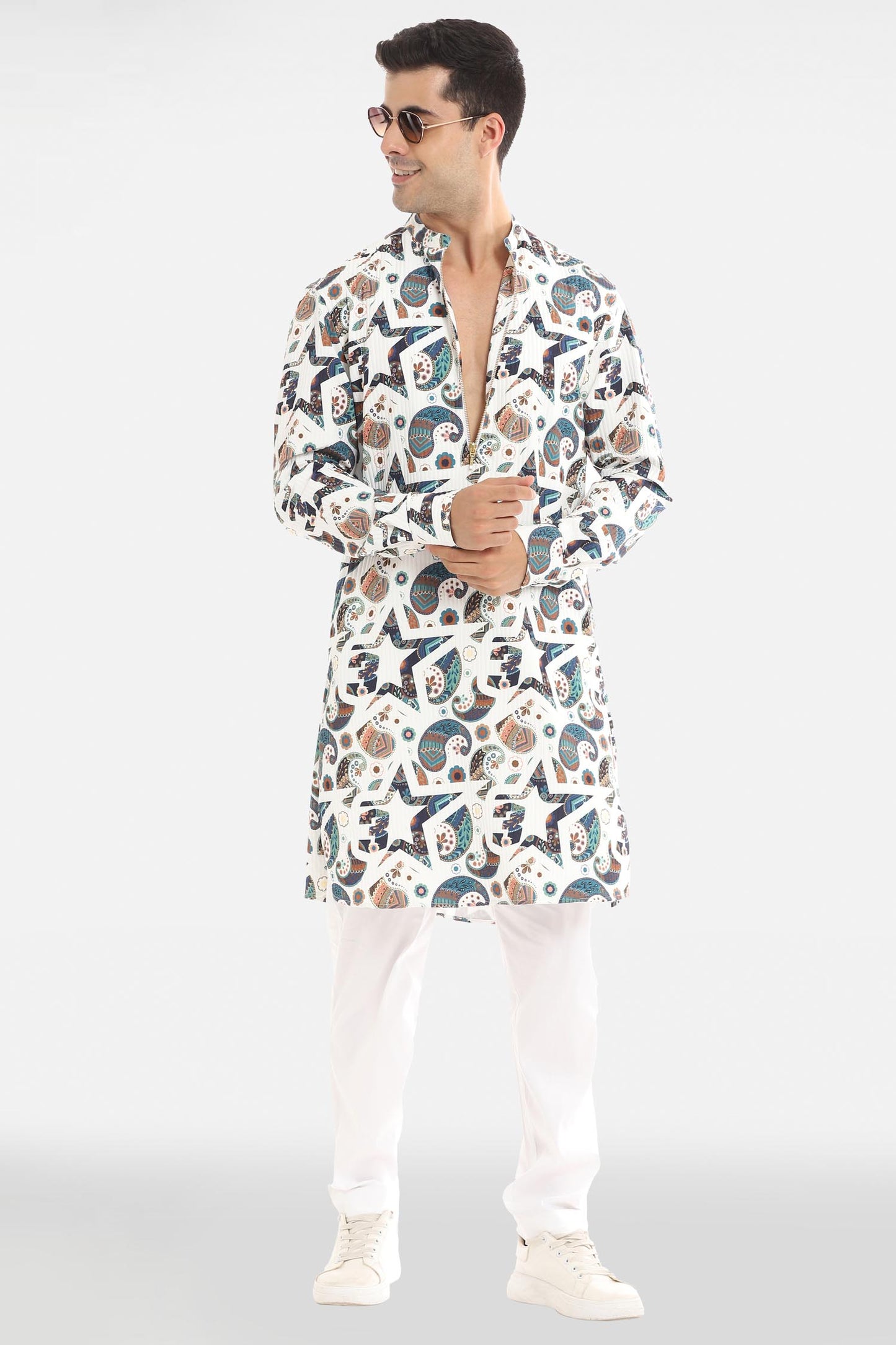 Paisley Star Print Kurta