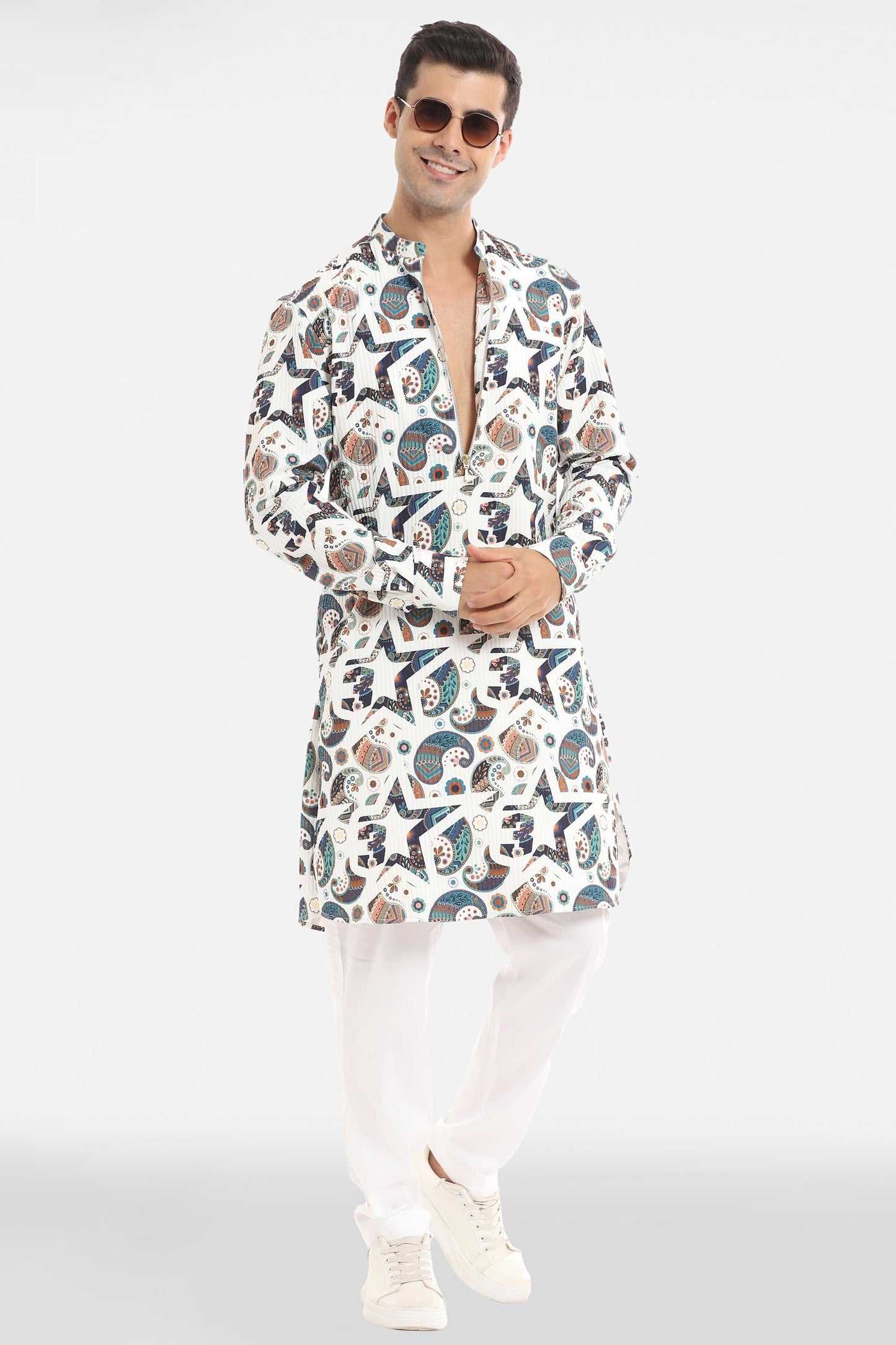 Paisley Star Print Kurta