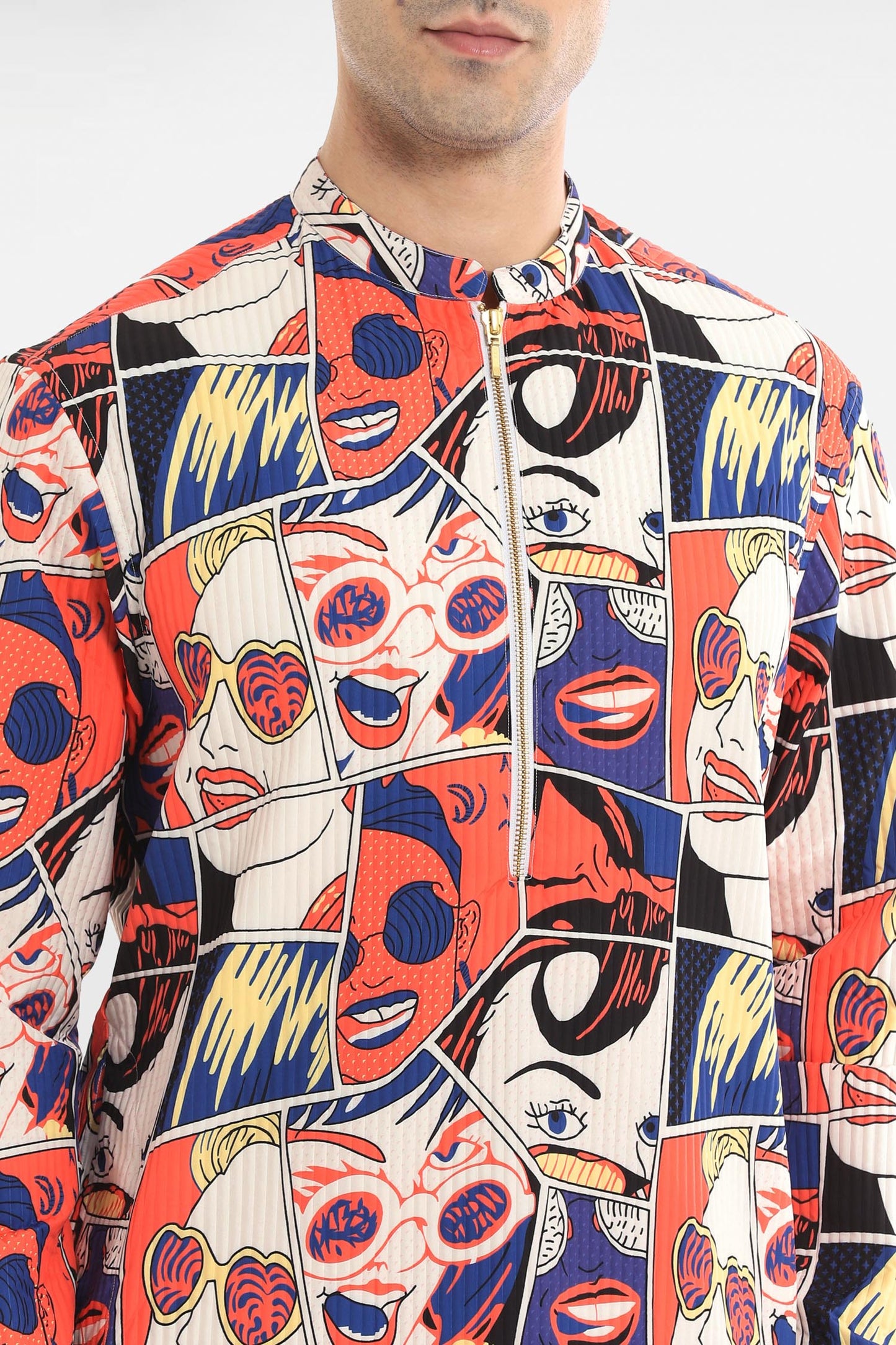 Retro Comic Print Kurta