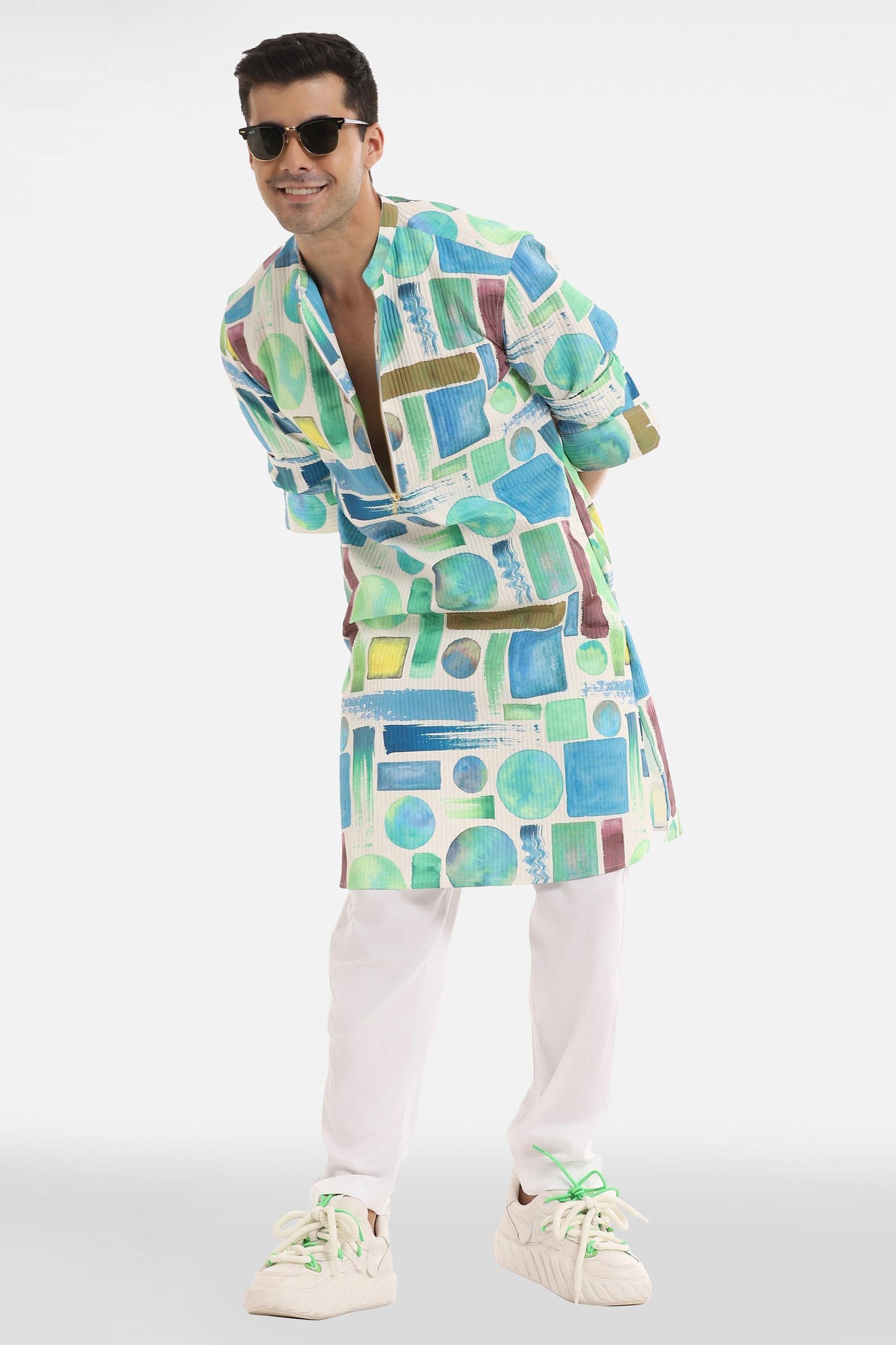 Aqua Print Kurta