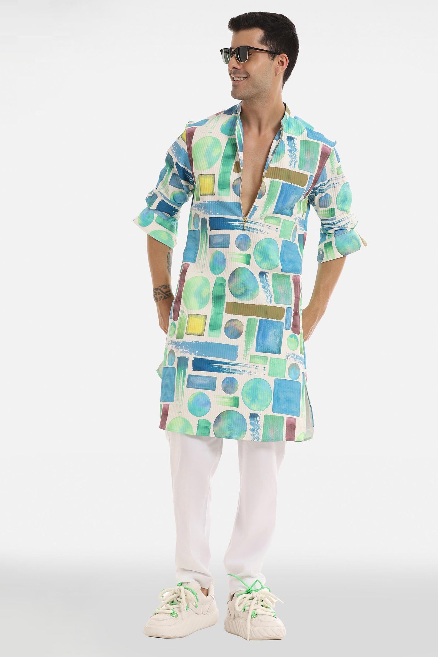 Aqua Print Kurta