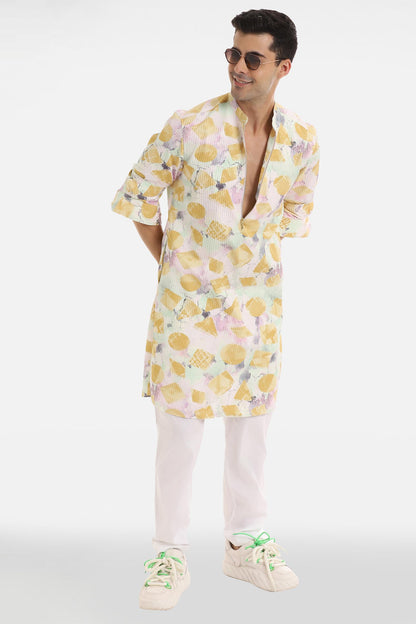 Abstract Print Kurta