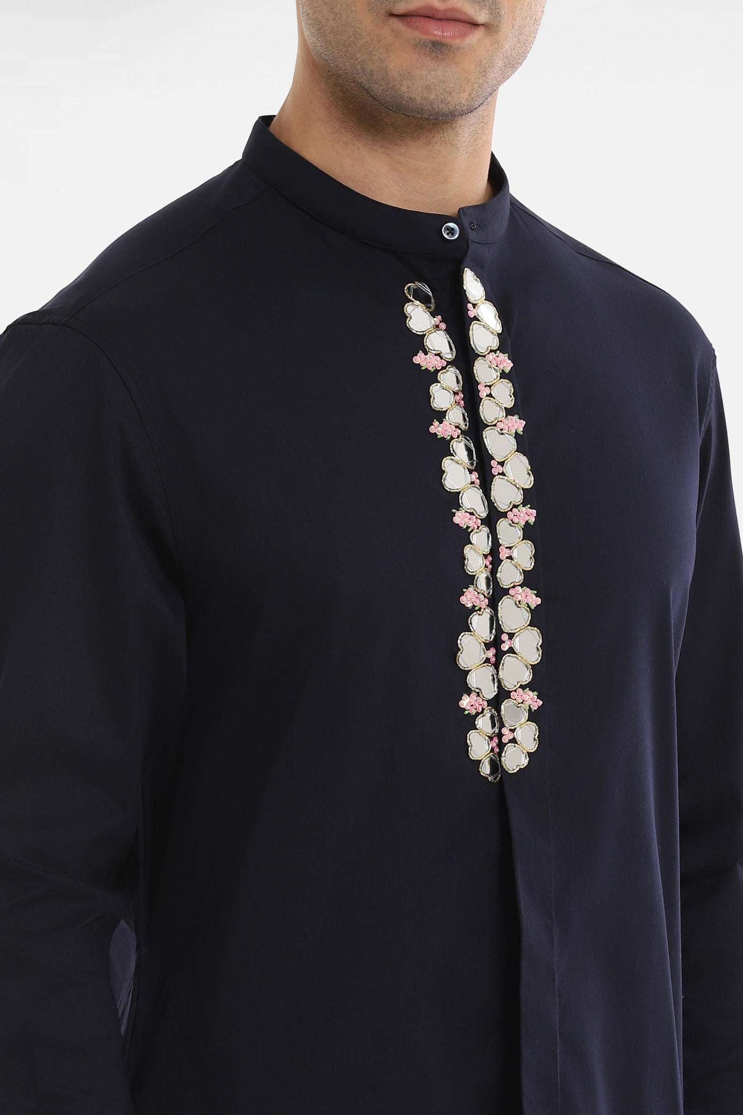 Mirror Kurta - Navy Blue