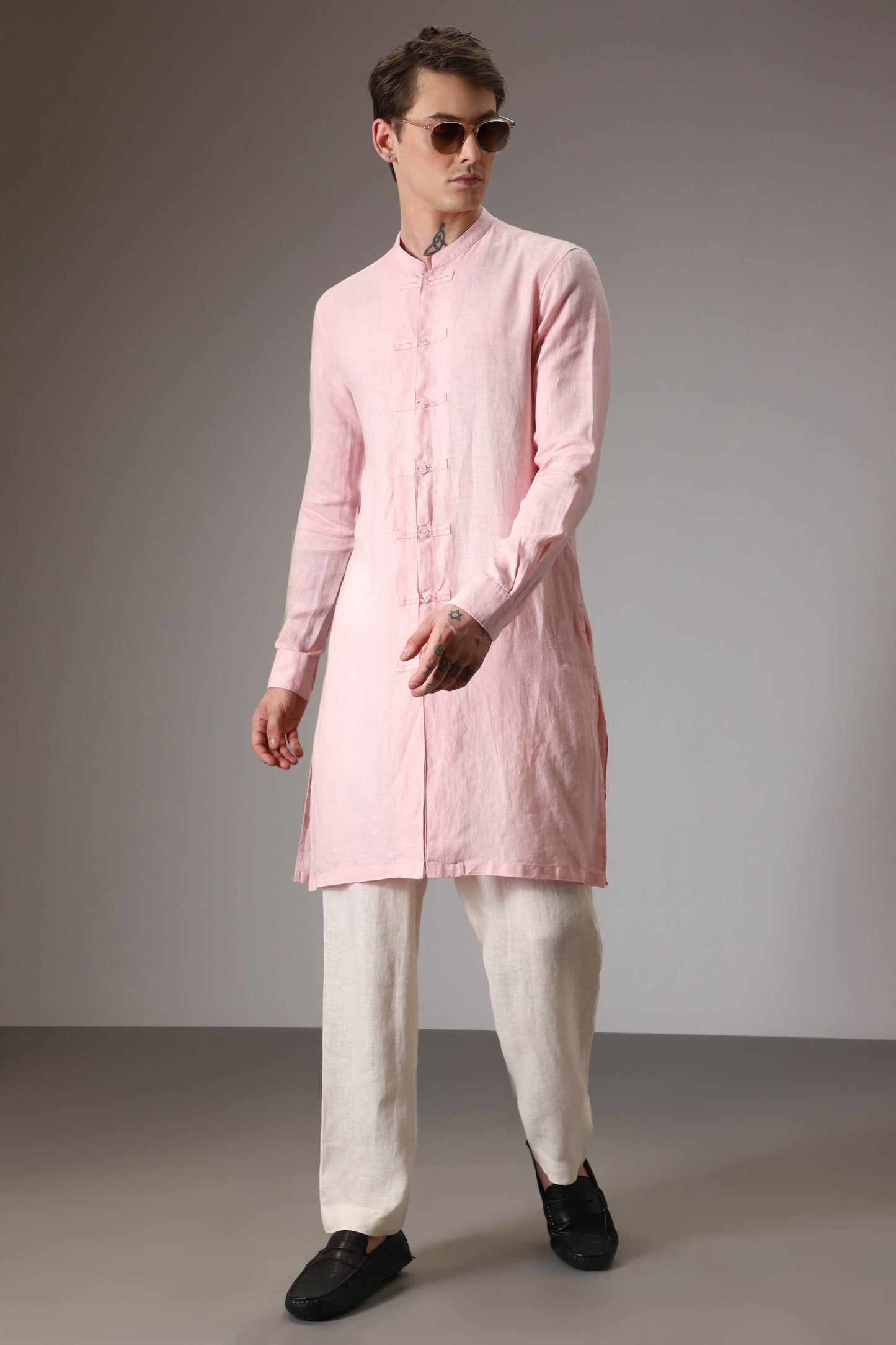 Baby pink kurta designer kurta set