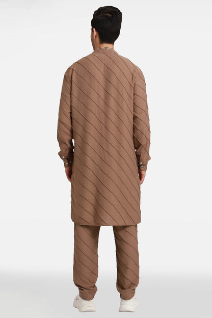 Brown Stripes Kurta