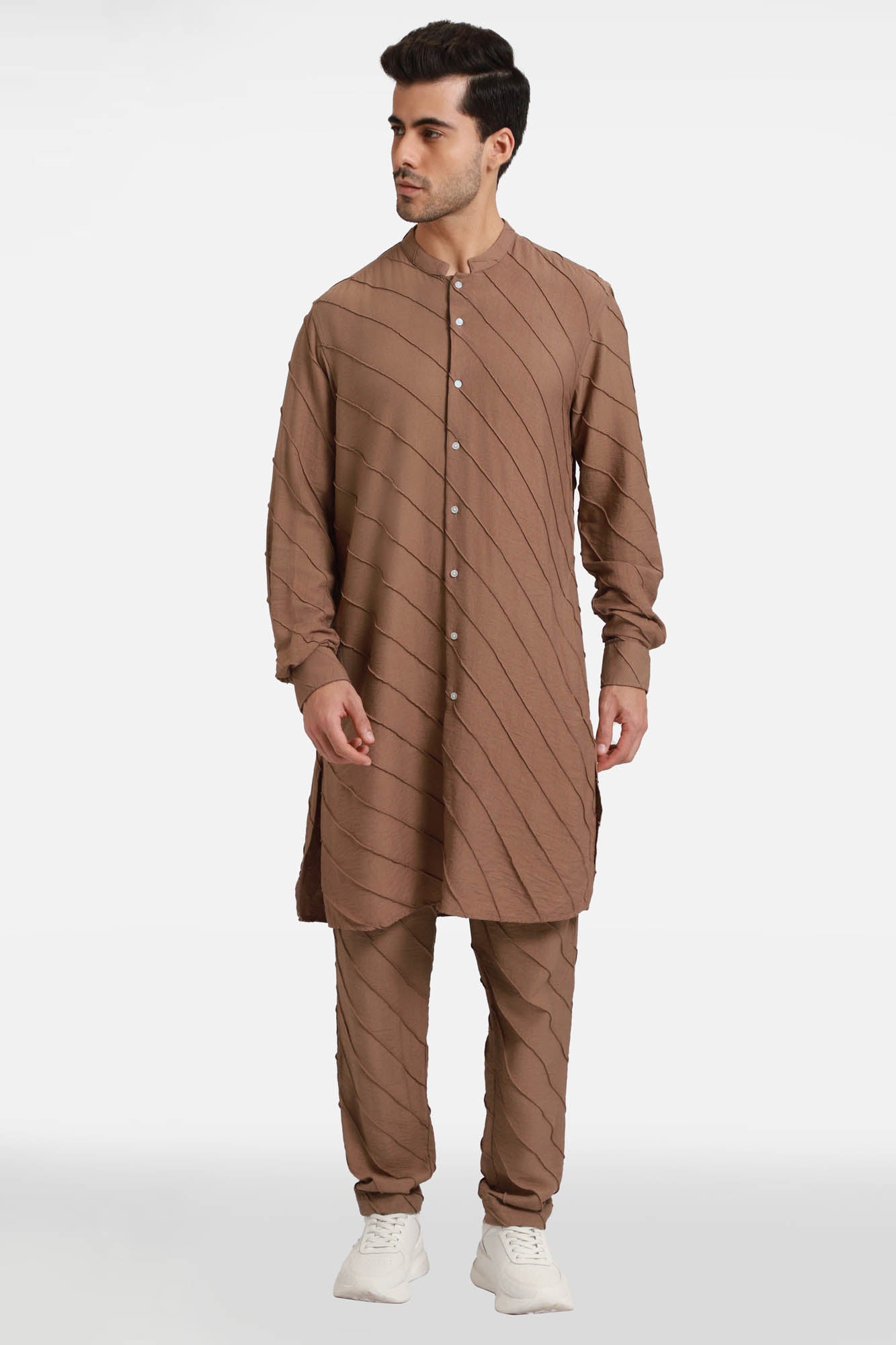 Brown Stripes Kurta