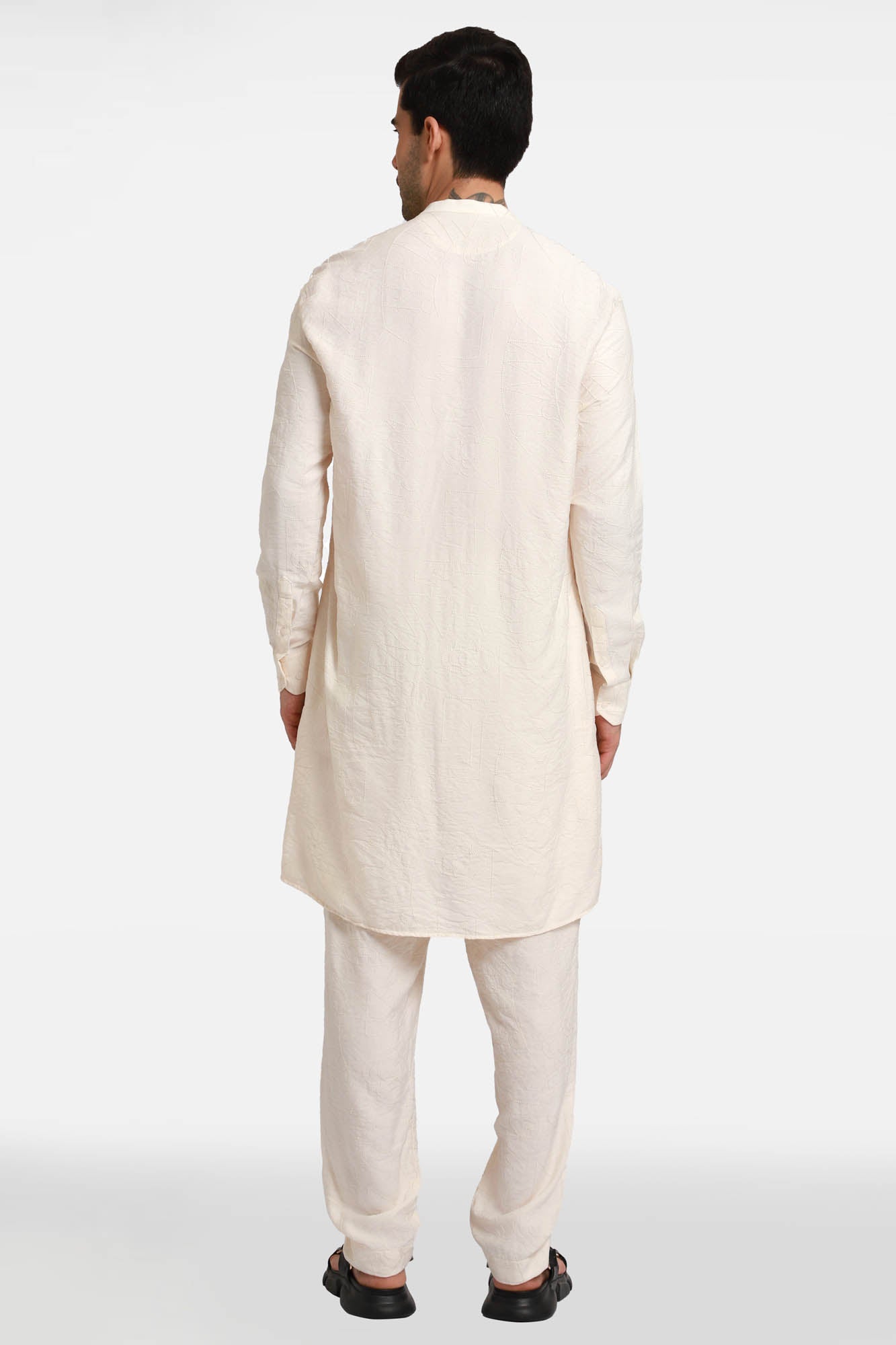 Ivory Embroidered Kurta