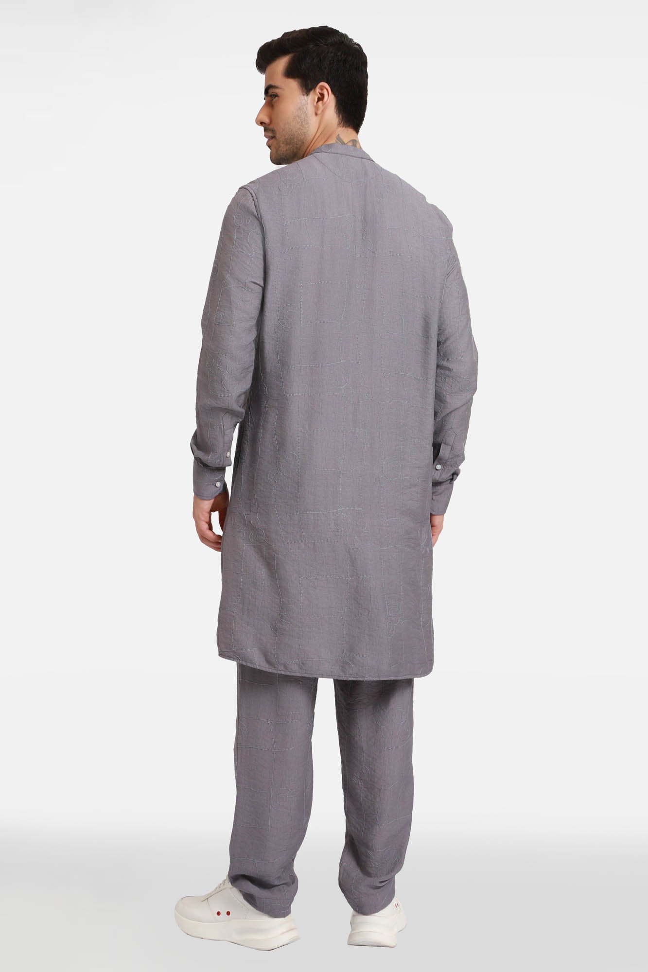 Purple Embroidered Kurta