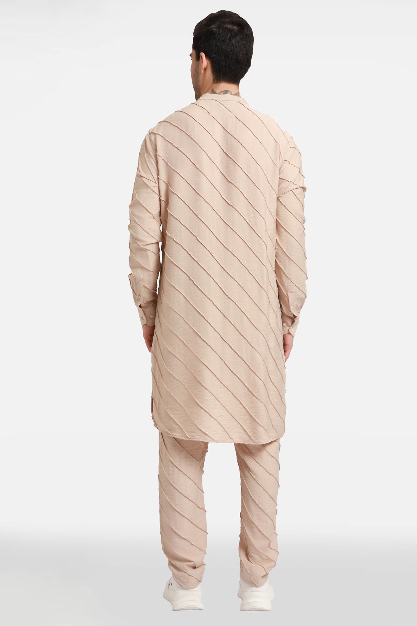 Beige Stripes Kurta