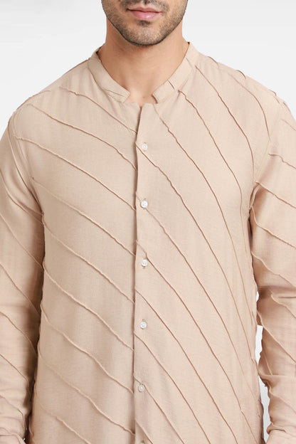 Beige Stripes Kurta