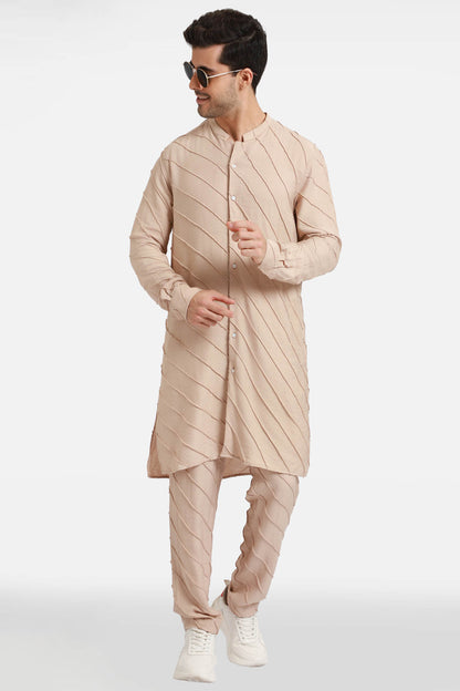 Beige Stripes Kurta