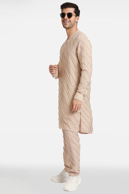 Beige Stripes Kurta