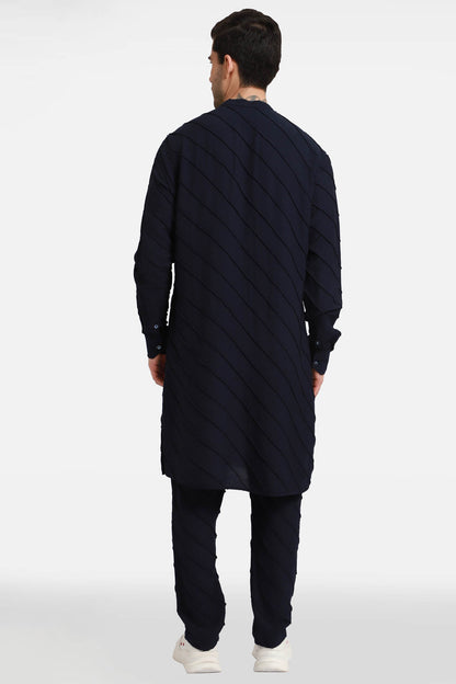 Navy Stripes Kurta