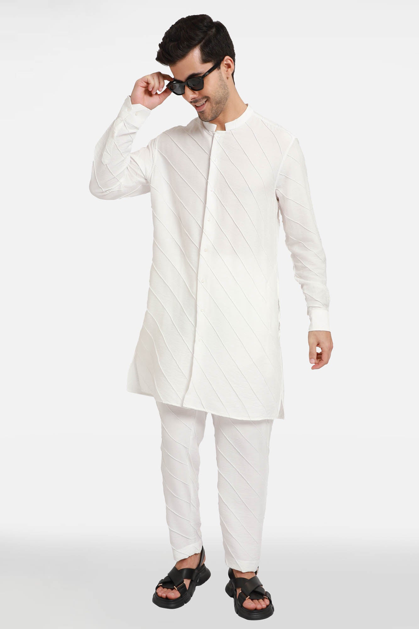 White Stripes Kurta