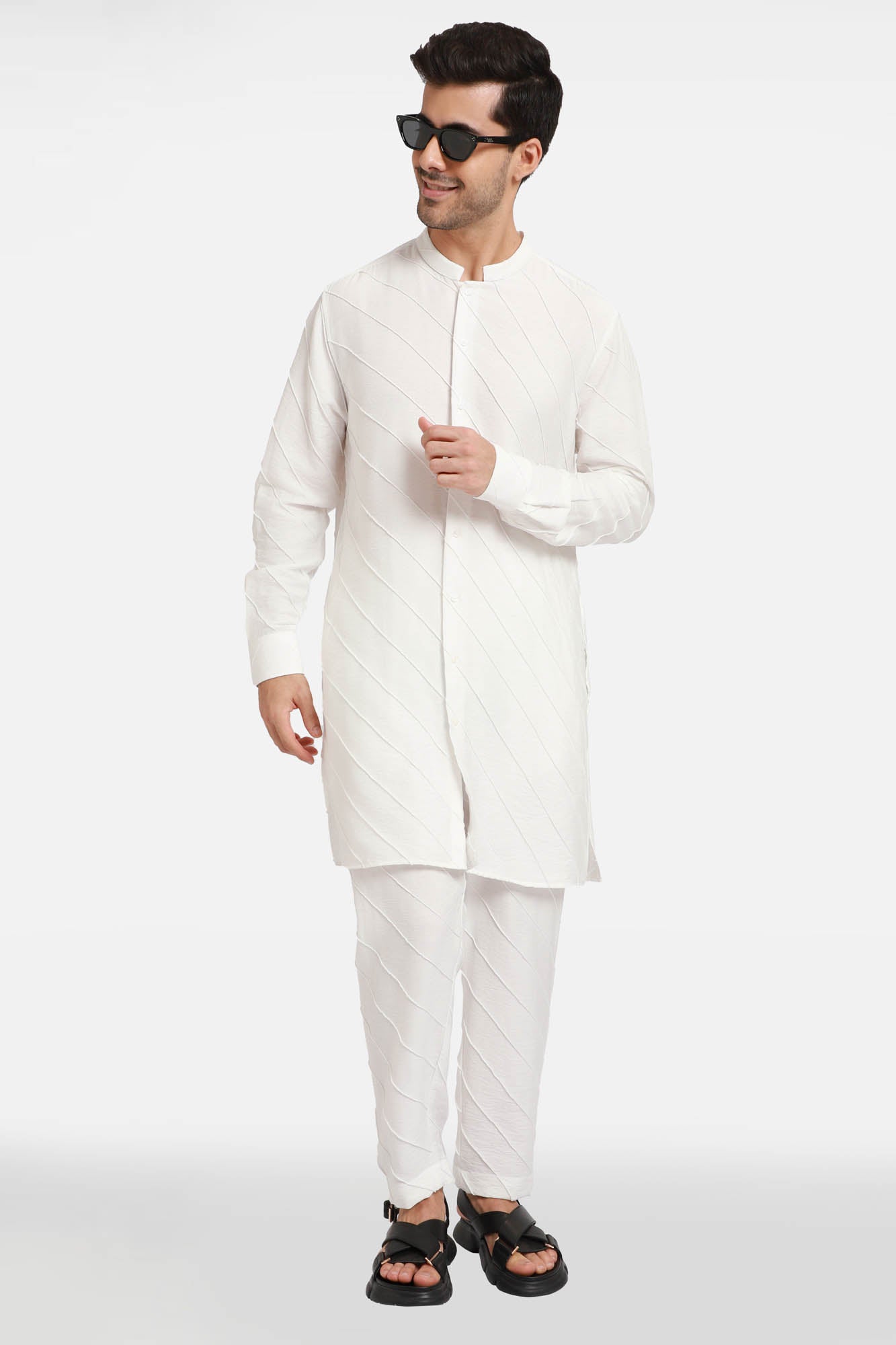 White Stripes Kurta