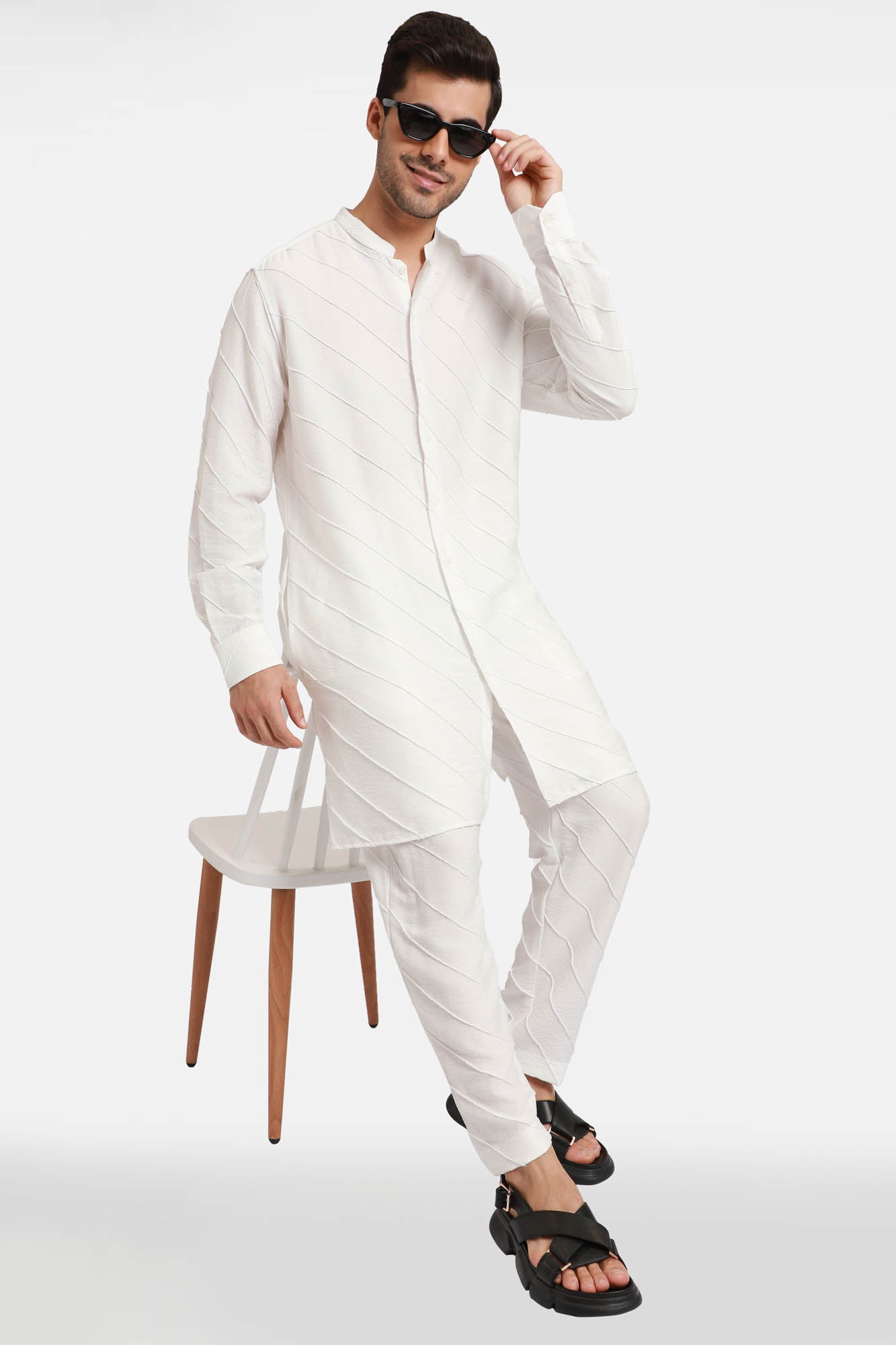 White Stripes Kurta