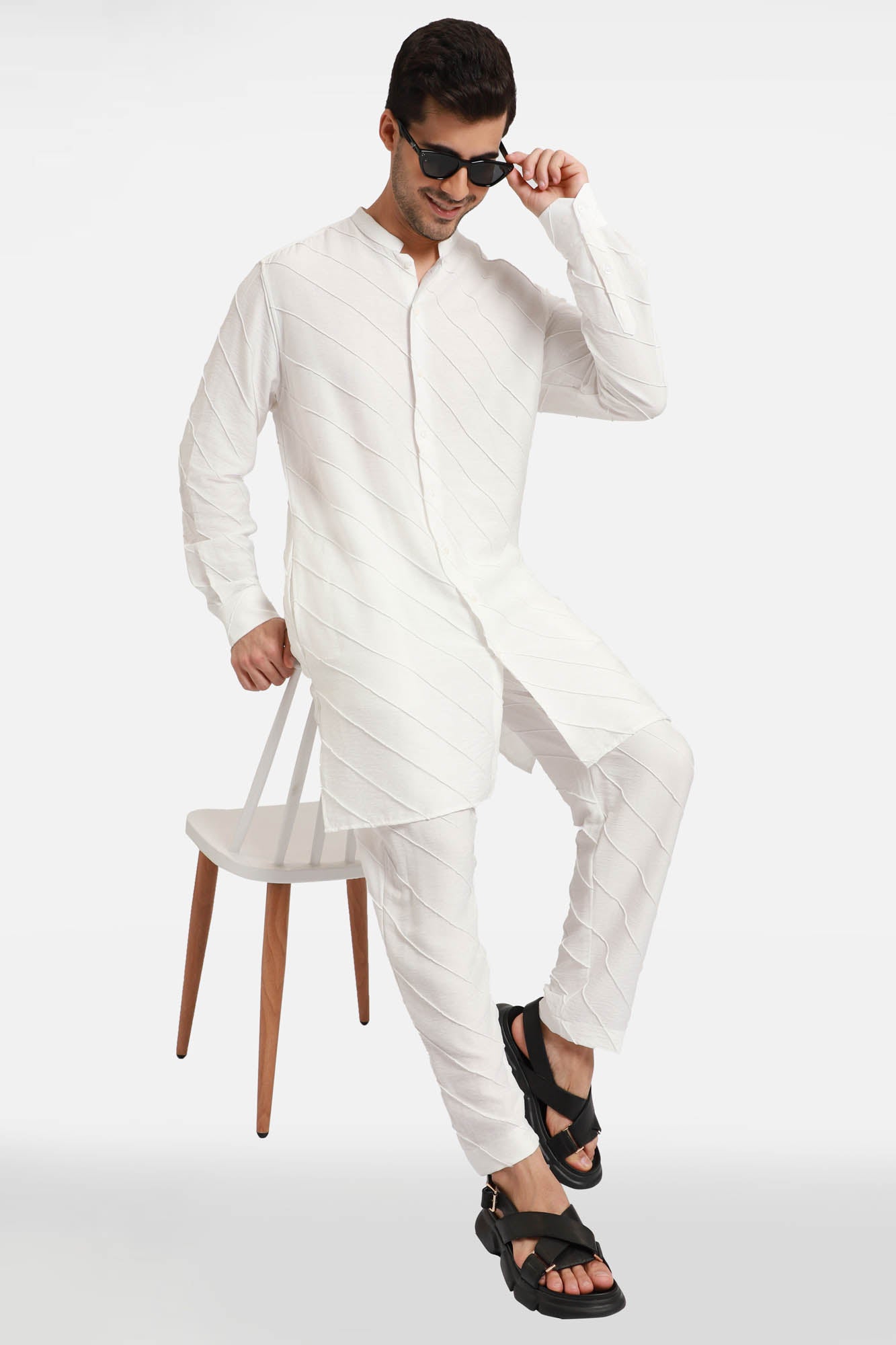 White Stripes Kurta