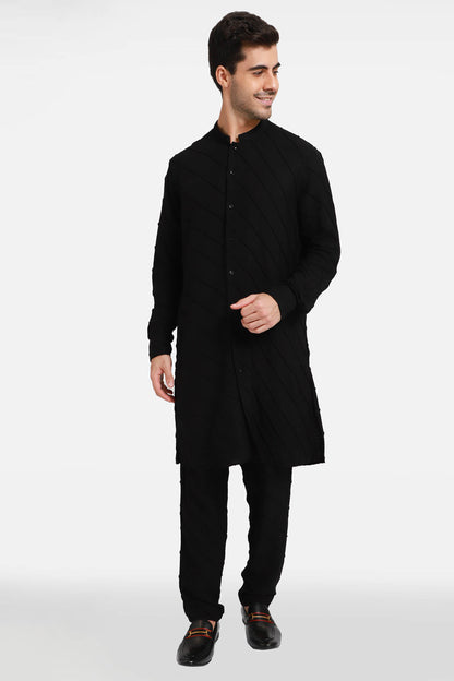 Black Stripes Kurta