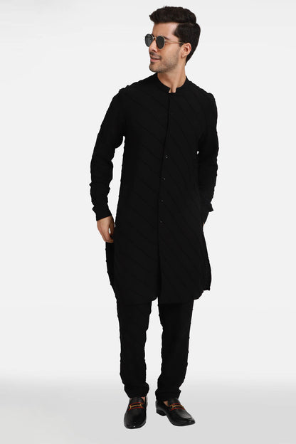 Black Stripes Kurta