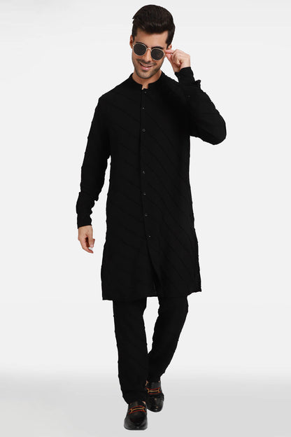 Black Stripes Kurta