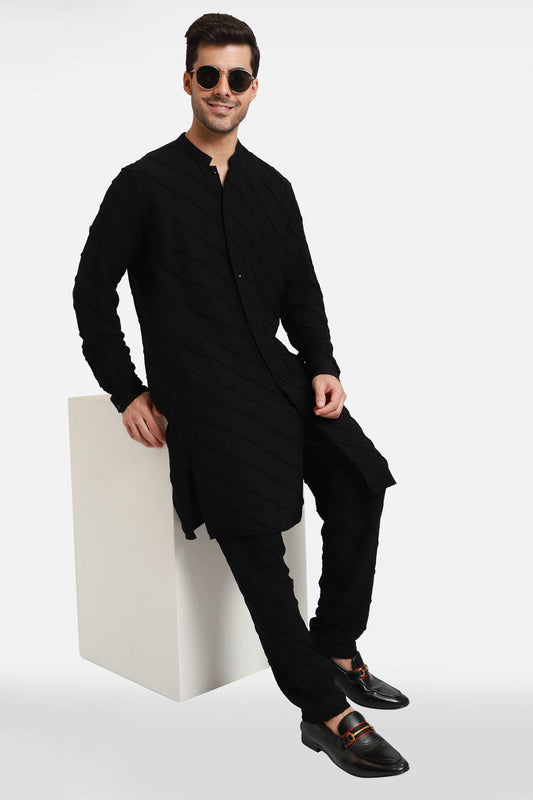 Black Stripes Kurta