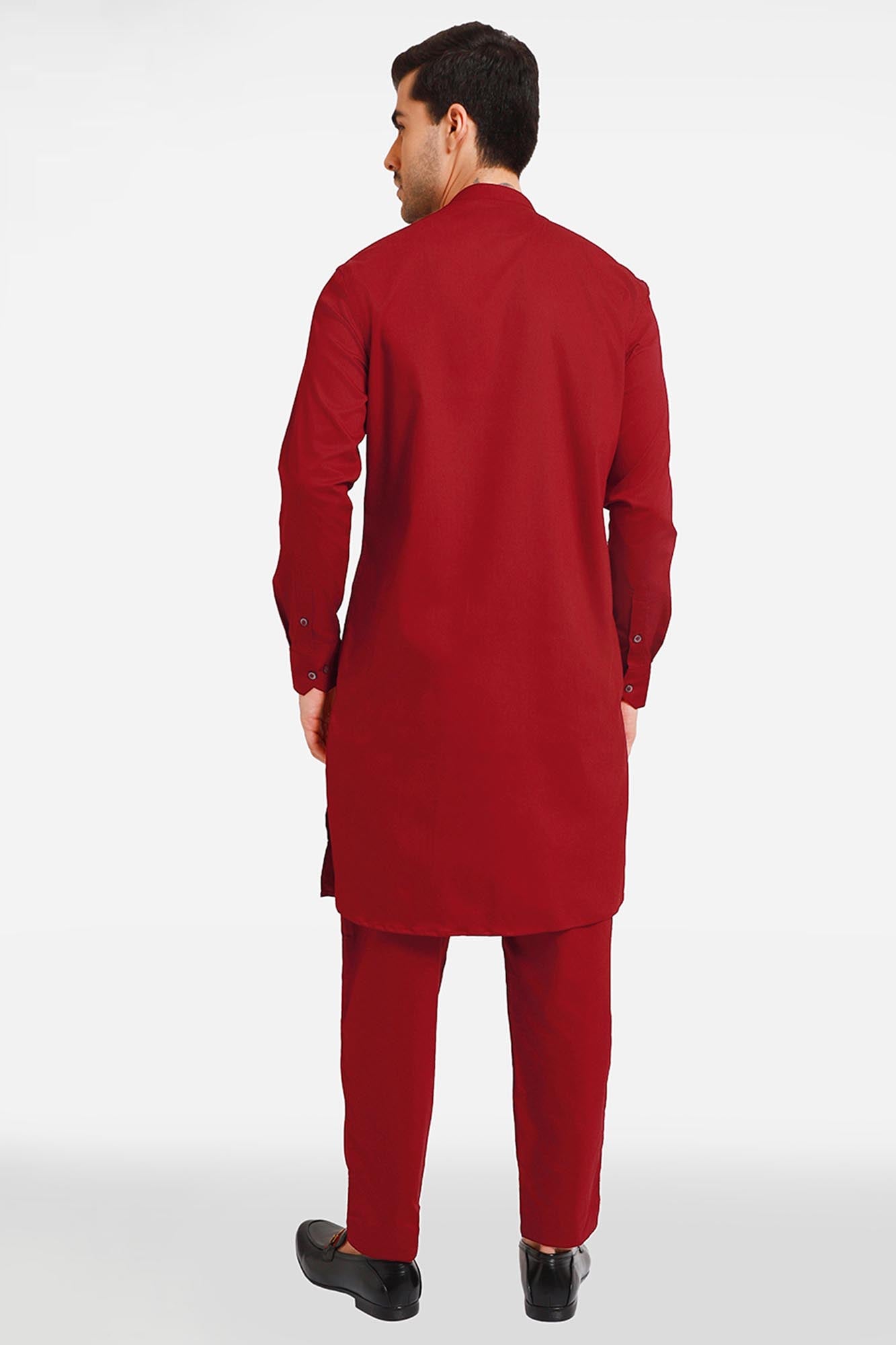 Burgundy Forest of Illusion Kurta