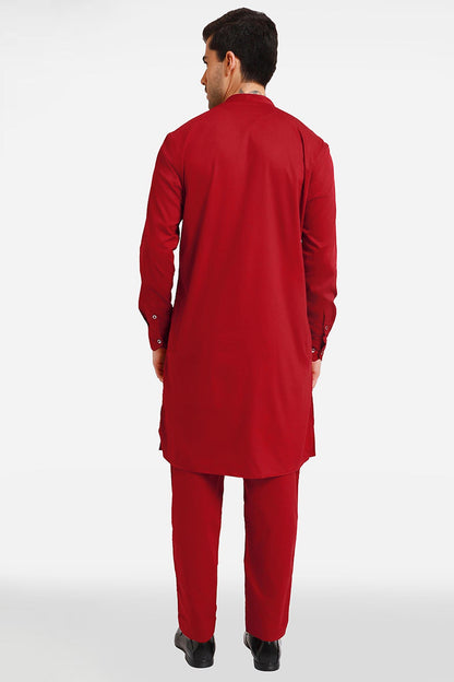 Burgundy Bloom kurta