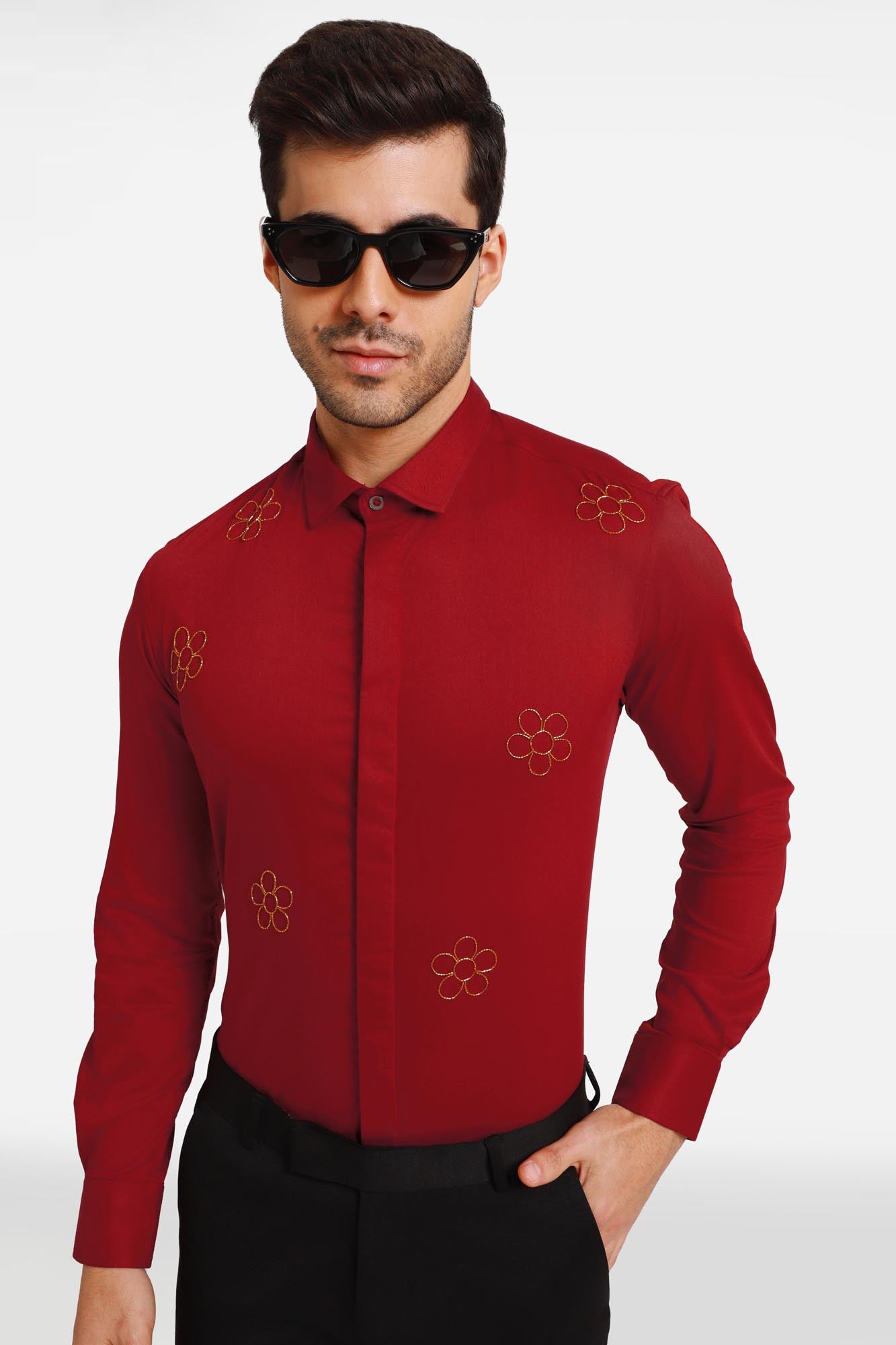 Bloom Shirt - Burgundy