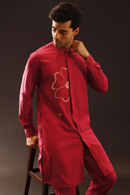 Burgundy Bloom kurta